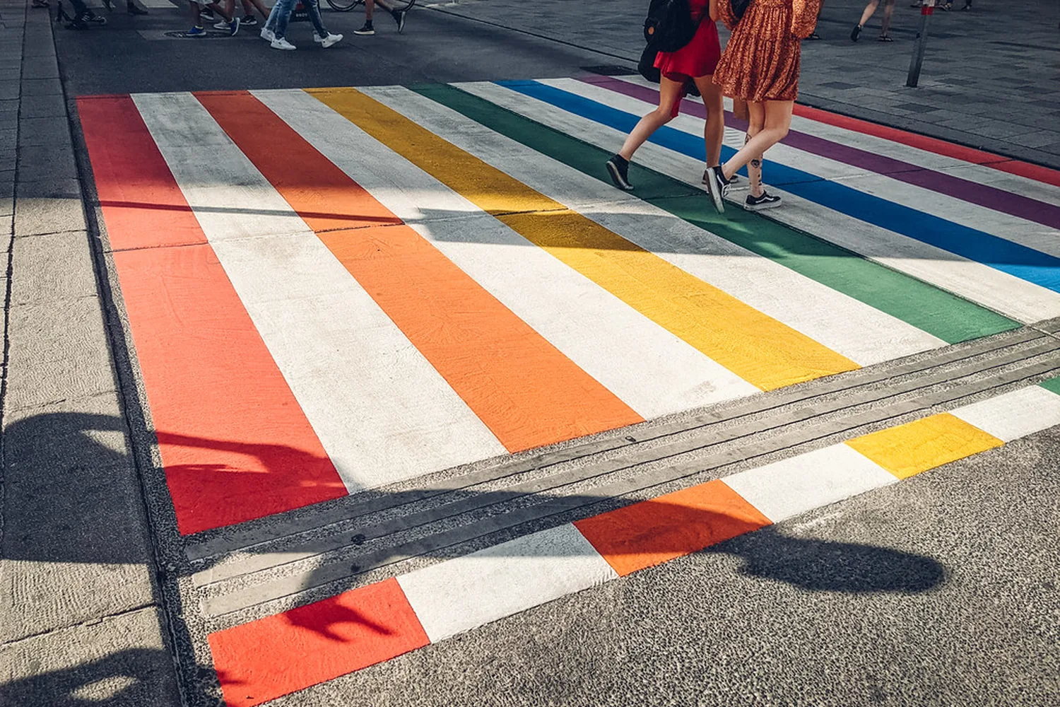 Paso de cebra en la ciudad